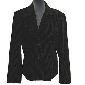 Black Pinstripe Velvet Women’s Blazer/Jacket/SZL/Dressbarn